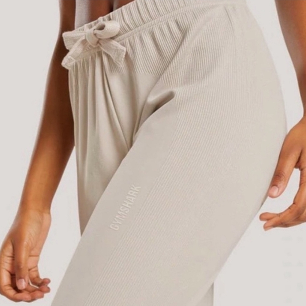 Gymshark Women's Beige Ribbed Joggers